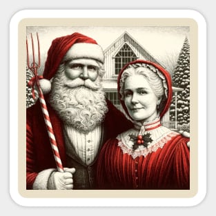 Polar Gothic: Santa & Mrs. Claus' Homestead Portrait Sticker